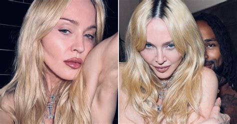 madonna naked photos|Madonna, 65, poses completely topless in raunchiest picture yet